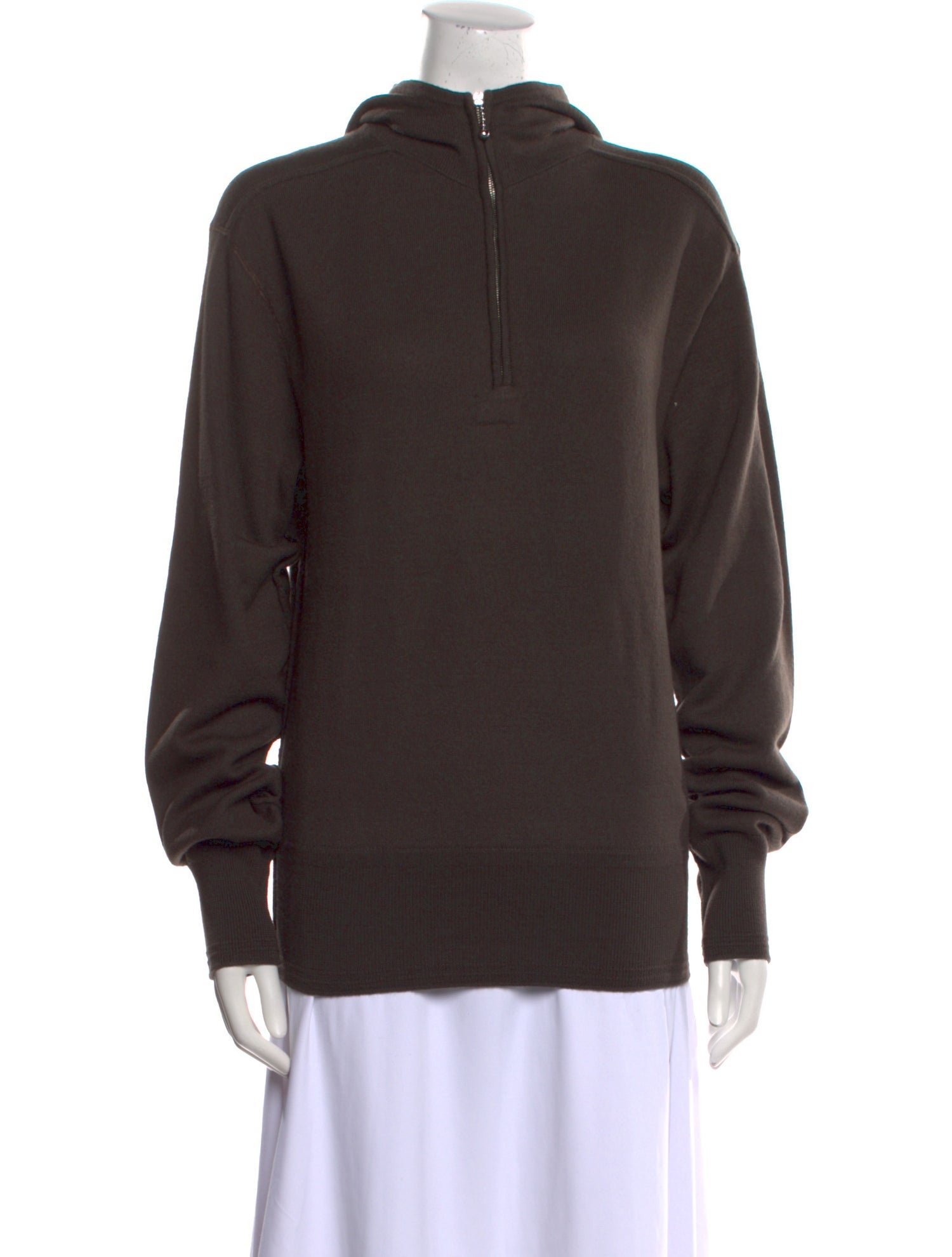 Burberry Wool Mock Neck Hoodie