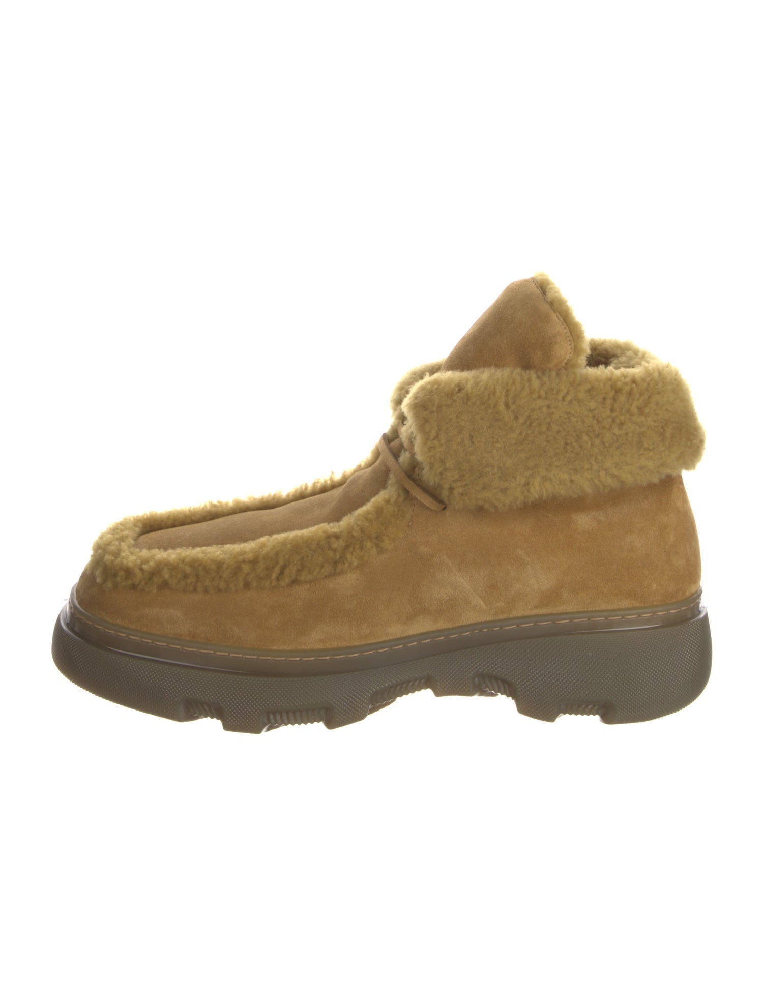 Burberry Suede Lace-Up Boots w/ Tags