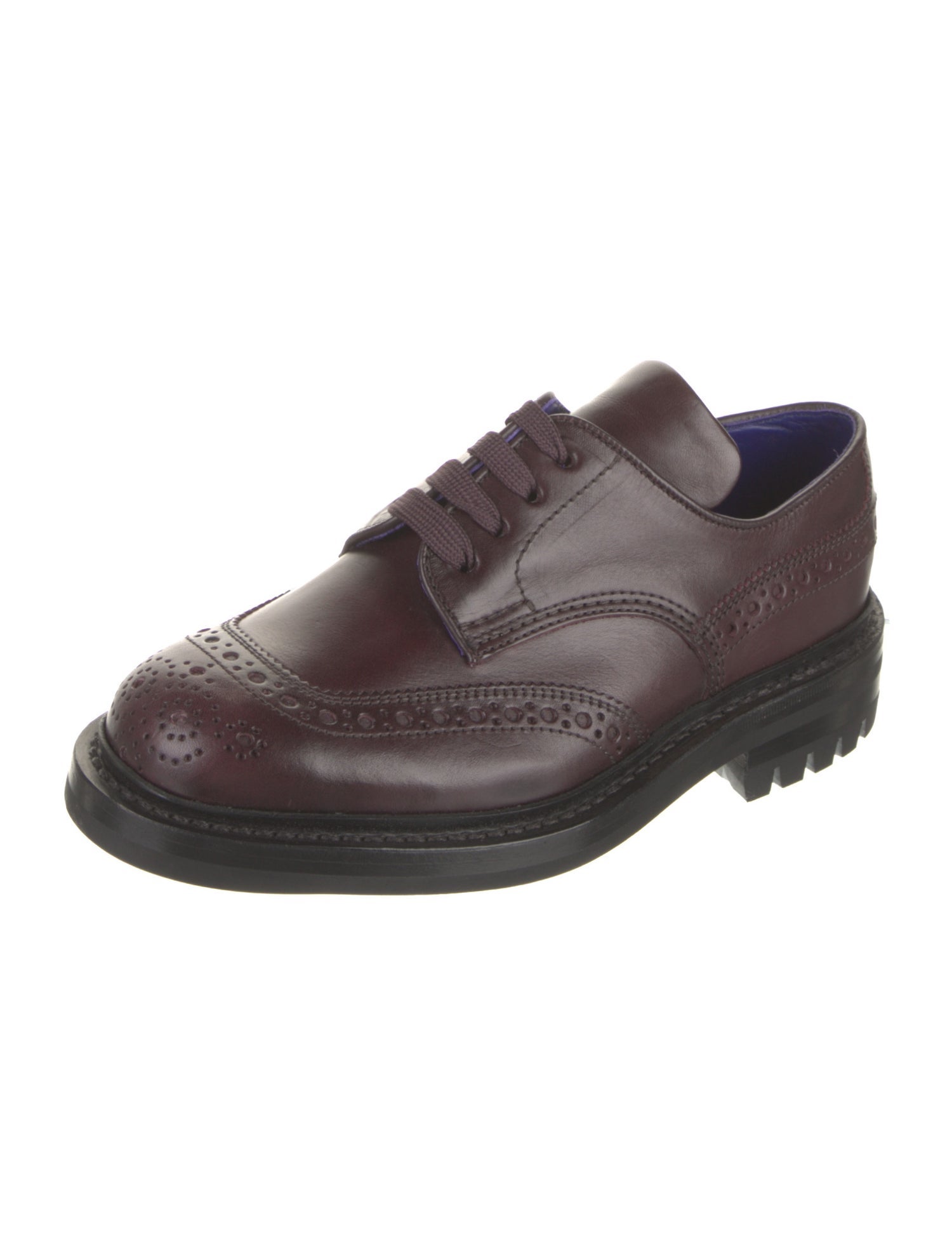 Burberry Leather Lasercut Accents Oxfords