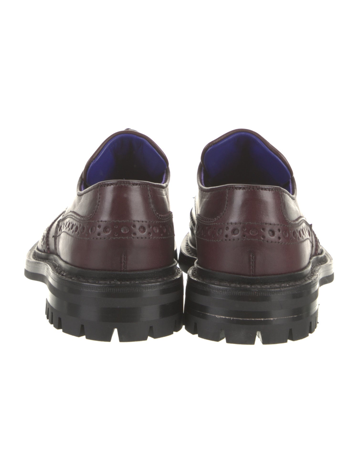 Burberry Leather Lasercut Accents Oxfords