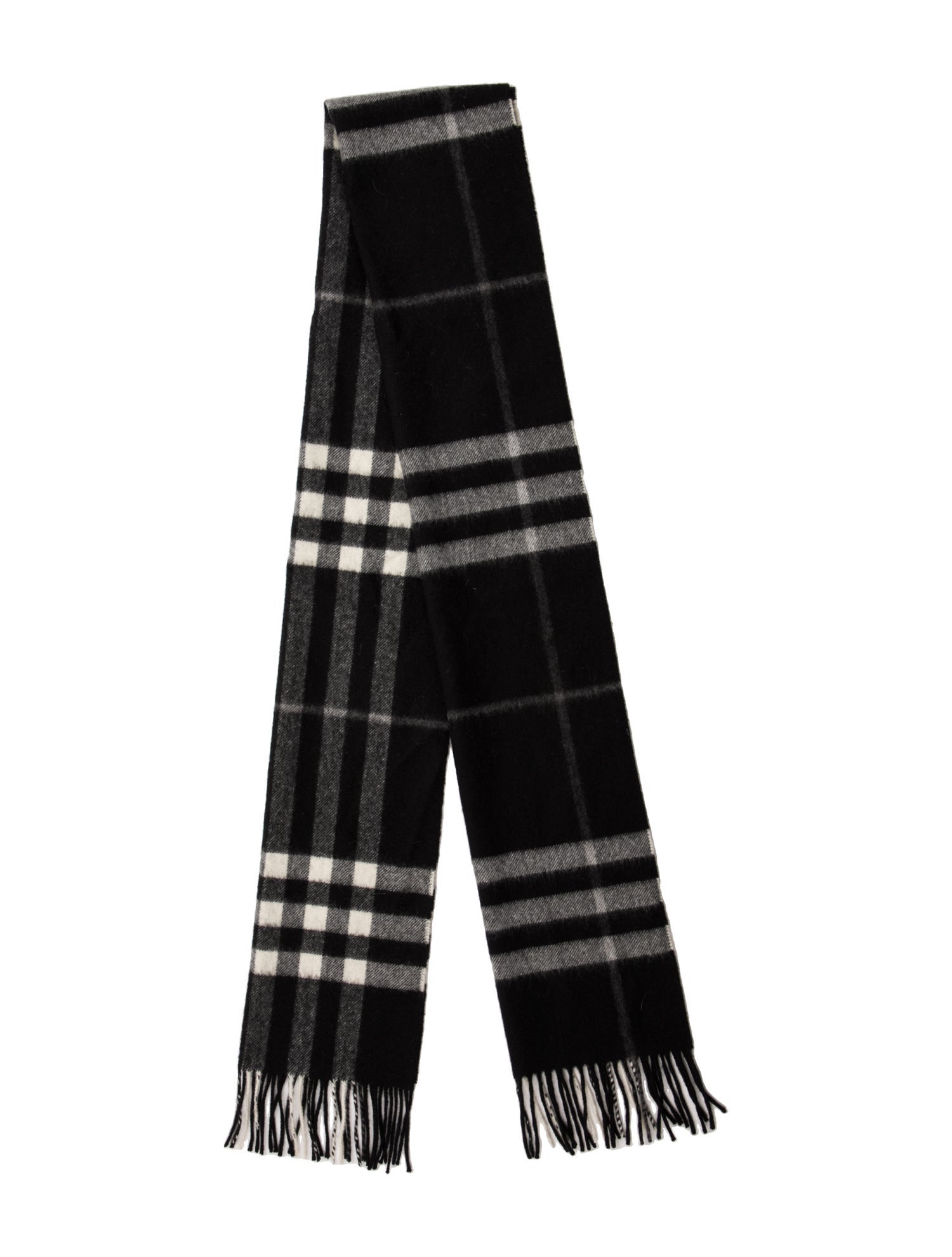 Burberry Cashmere Nova Check Pattern Scarf