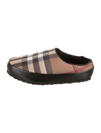 Burberry Rubber Plaid Print Slippers