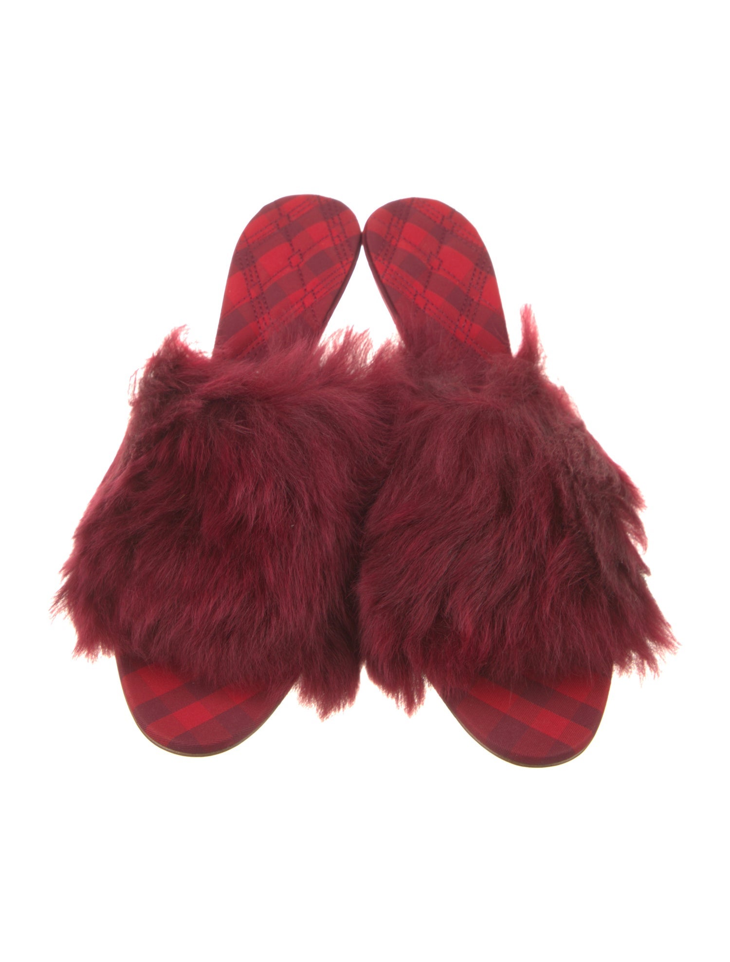 Burberry Faux Fur Slides