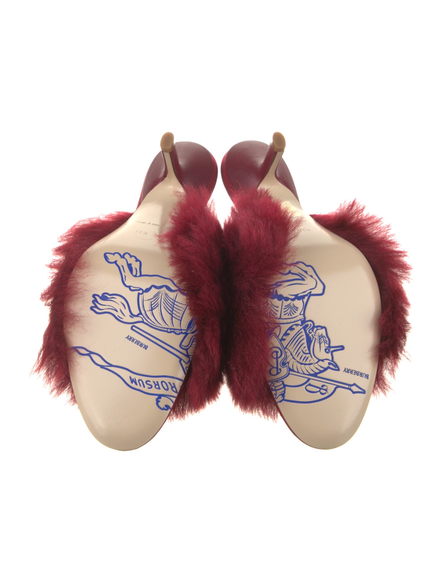 Burberry Faux Fur Slides