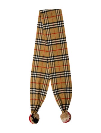 Burberry Lambswool Nova Check Pattern Scarf