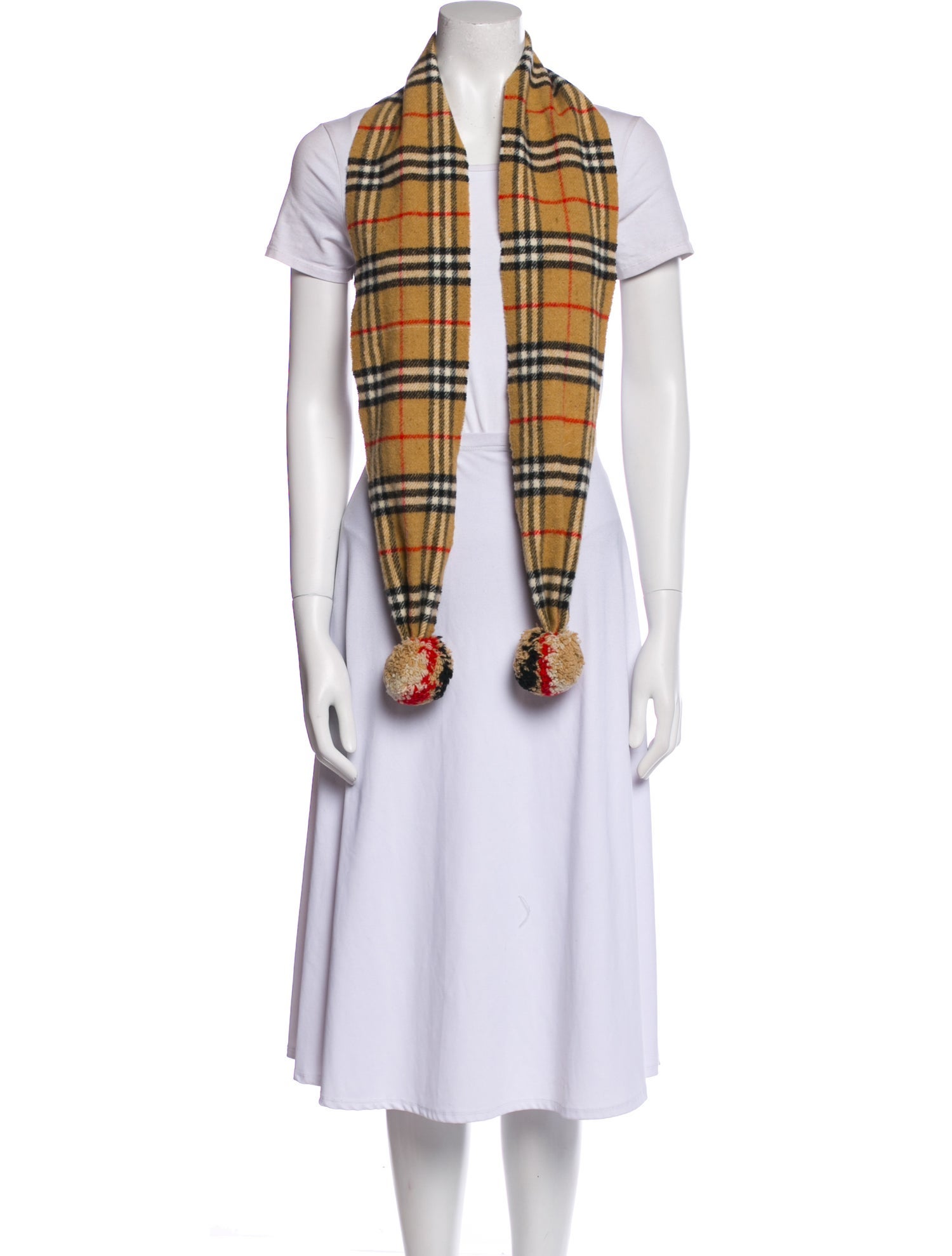 Burberry Lambswool Nova Check Pattern Scarf