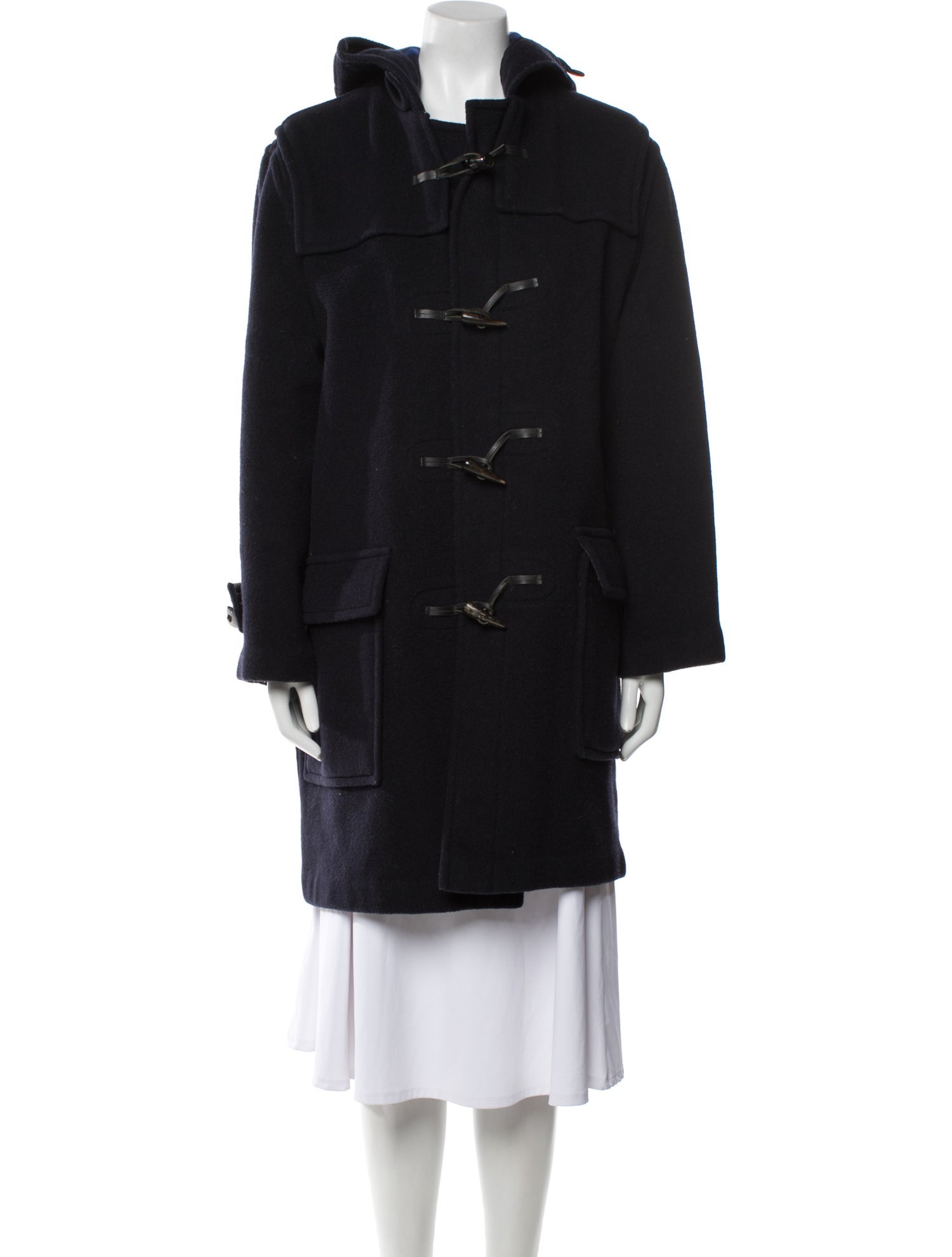 Burberry London Wool Faux Fur Coat