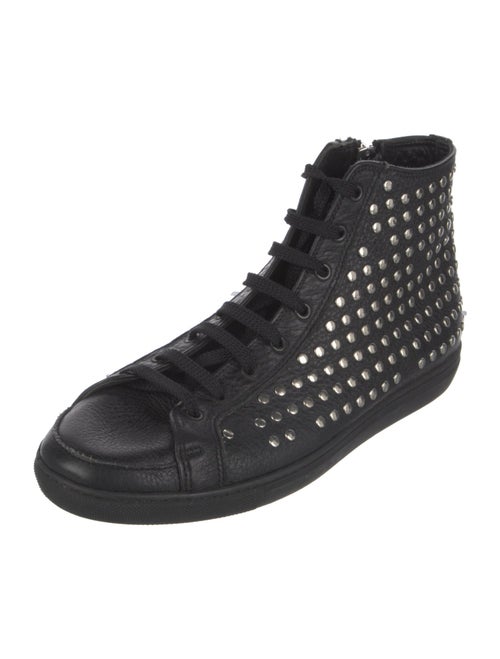 Burberry Leather Studded Accents Sneakers