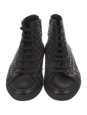Burberry Leather Studded Accents Sneakers