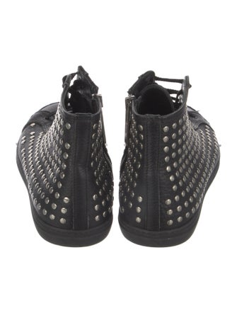 Burberry Leather Studded Accents Sneakers