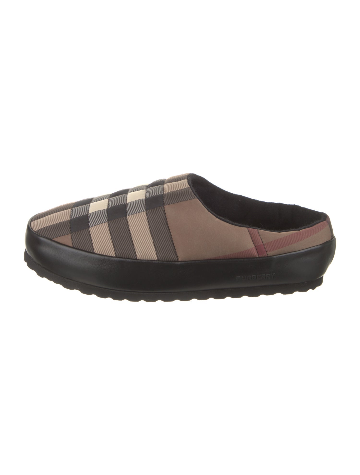 Burberry Plaid Print Slippers