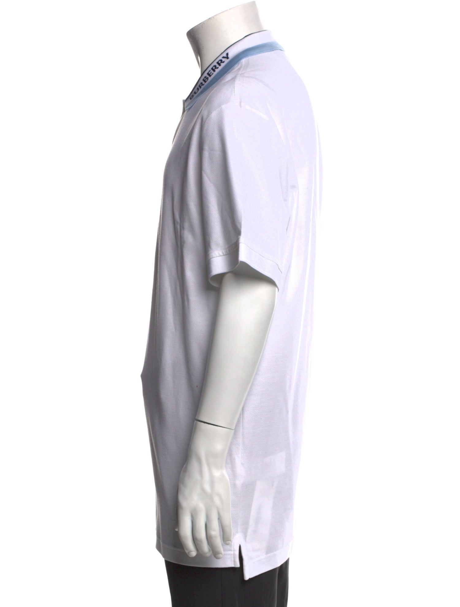 Burberry Nova Check Pattern Crew Neck Polo Shirt