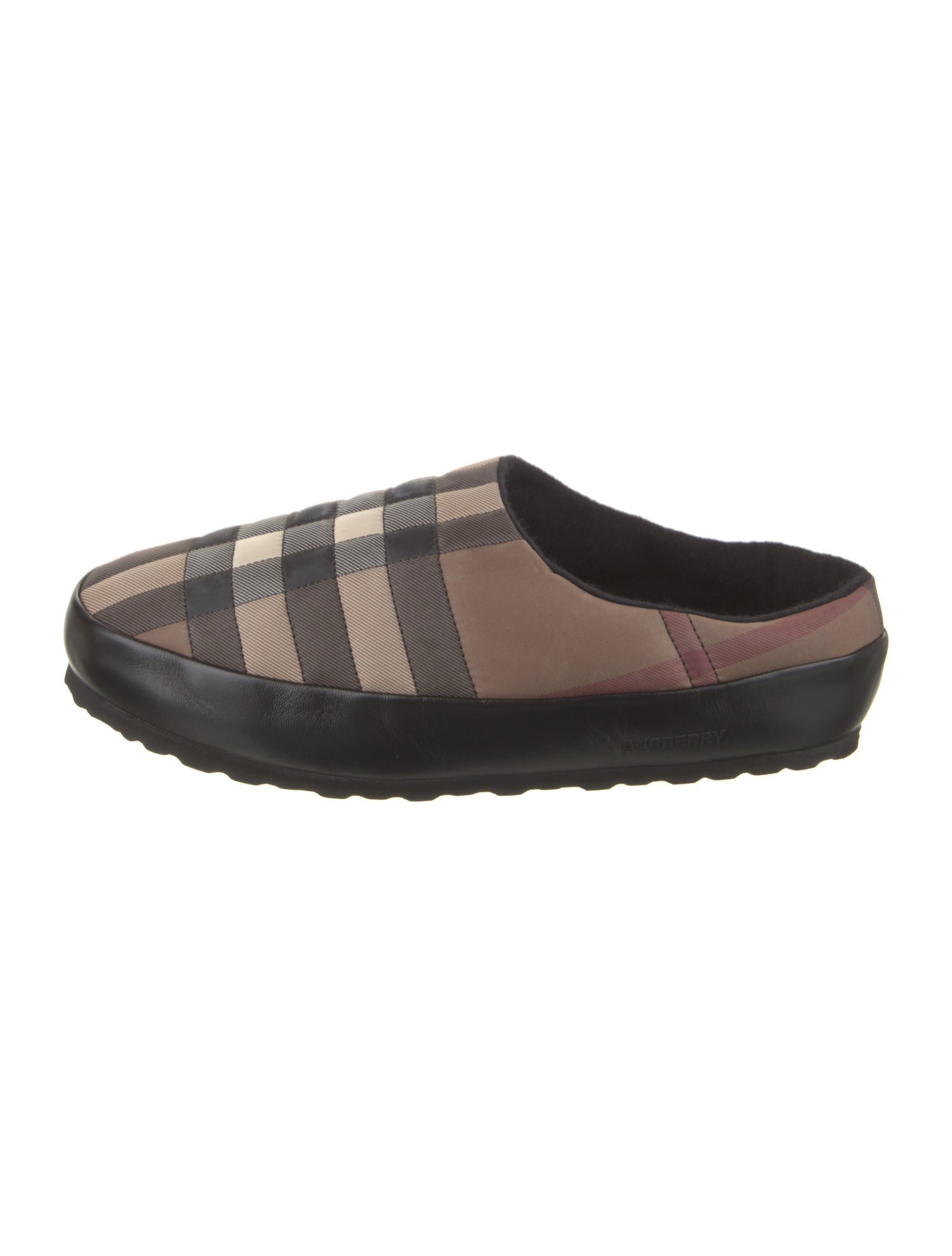 Burberry Plaid Print Slippers