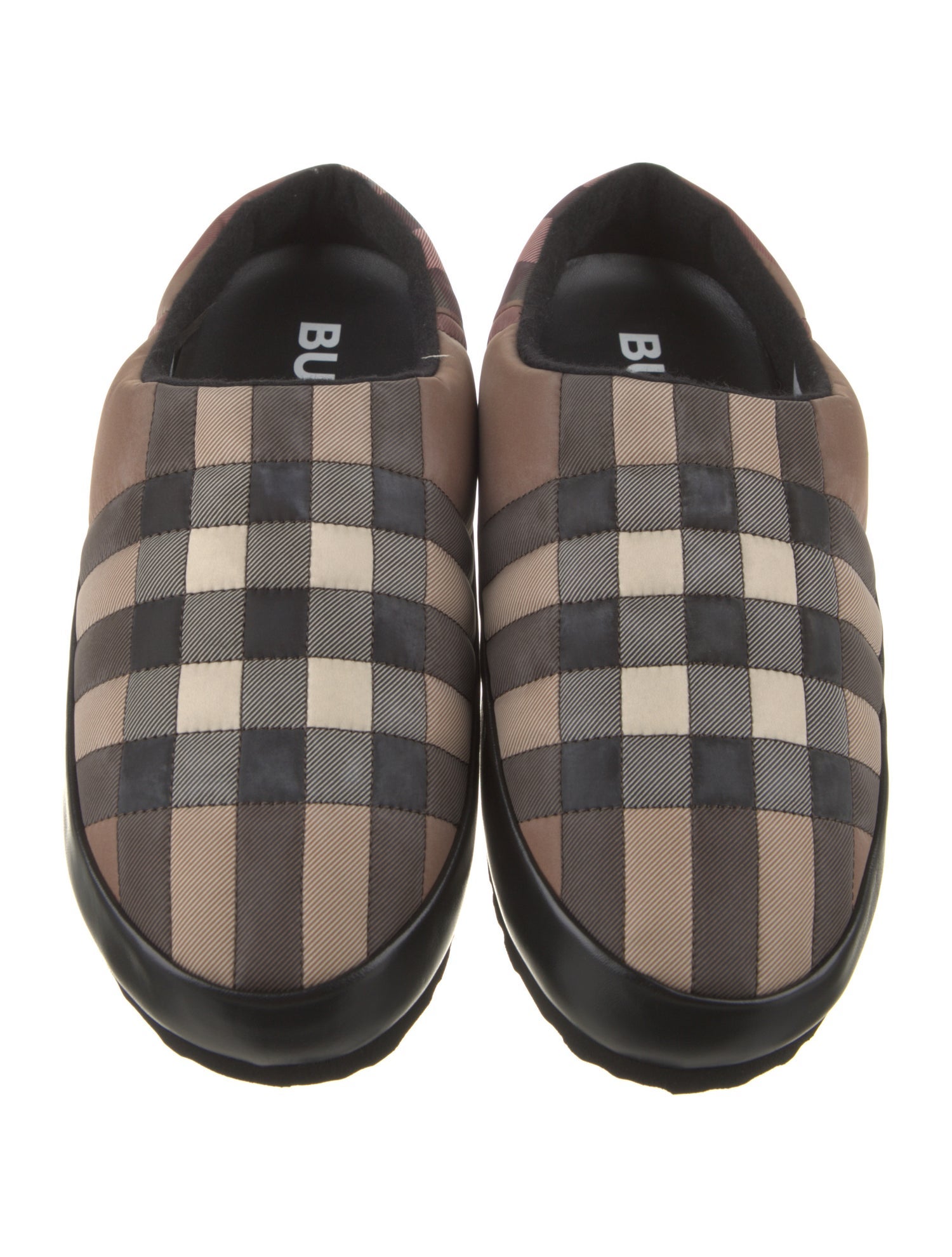 Burberry Plaid Print Slippers