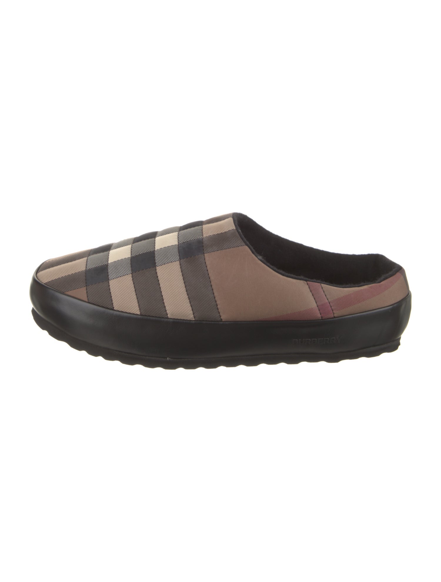 Burberry Plaid Print Slippers