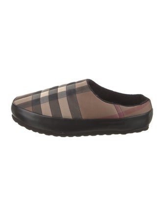 Burberry Plaid Print Slippers