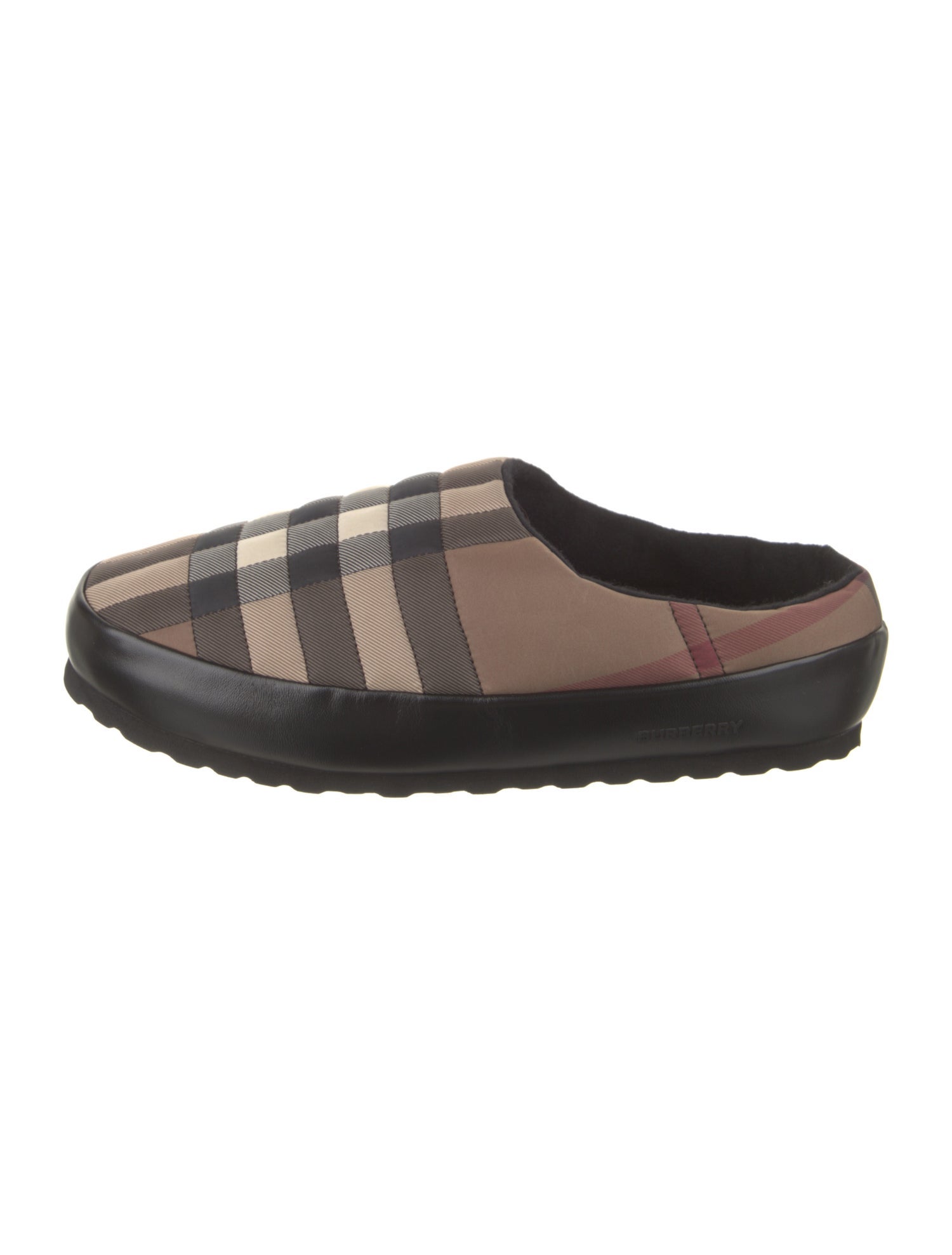 Burberry Plaid Print Slippers
