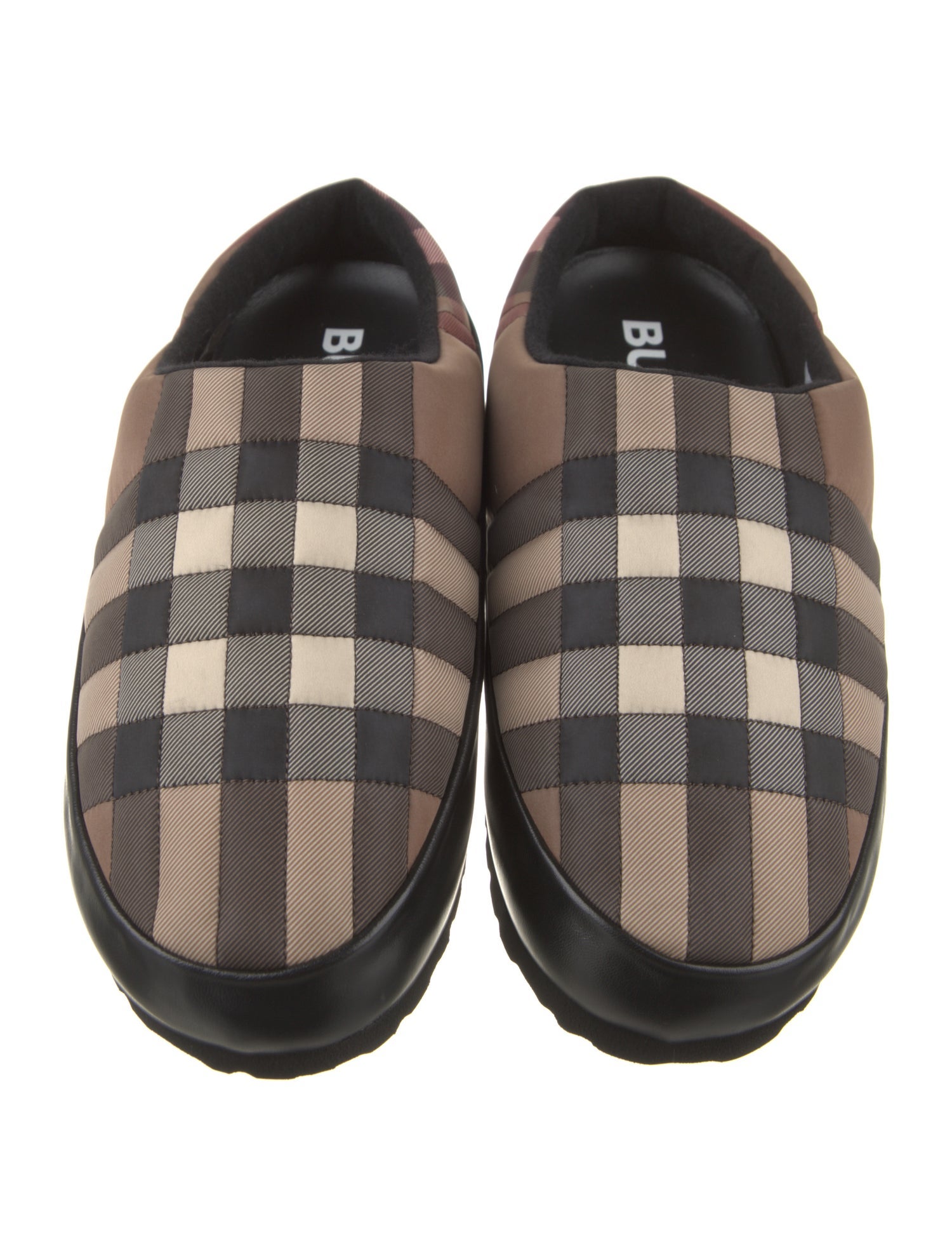 Burberry Plaid Print Slippers