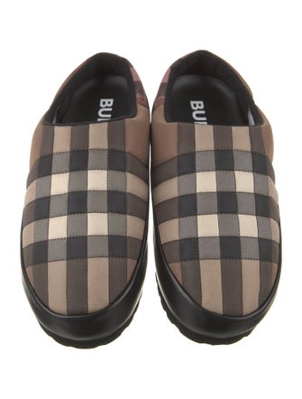Burberry Plaid Print Slippers