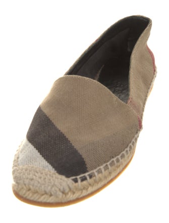 Burberry Canvas Plaid Print Espadrilles