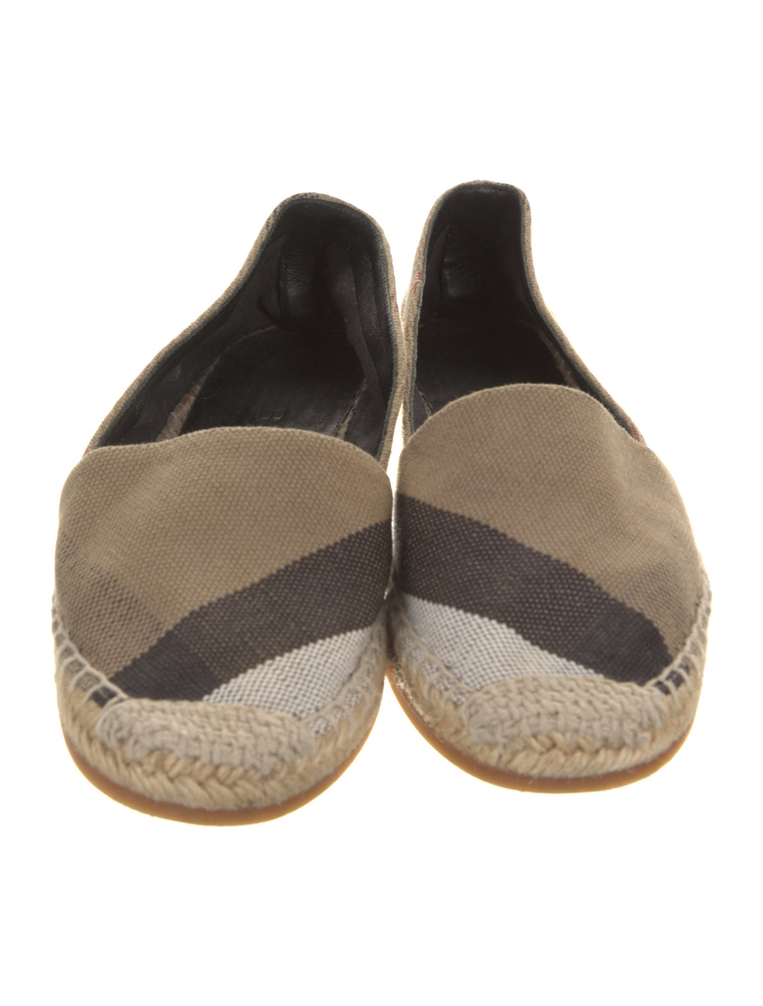 Burberry Canvas Plaid Print Espadrilles
