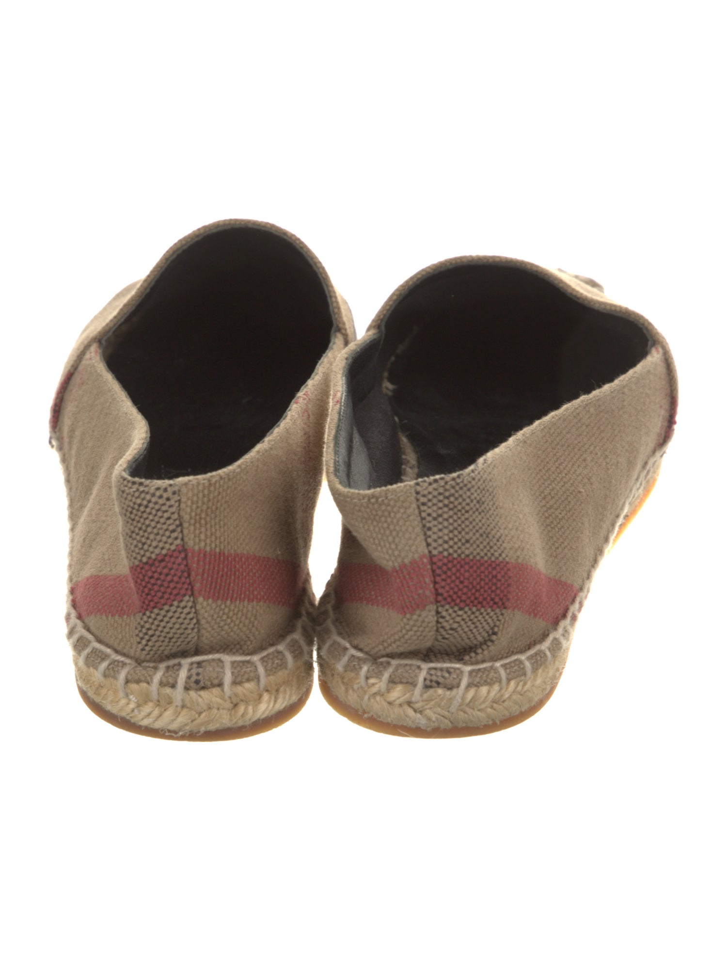 Burberry Canvas Plaid Print Espadrilles