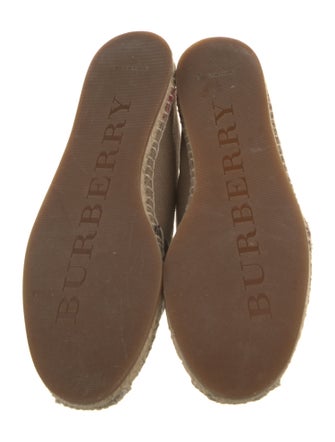 Burberry Canvas Plaid Print Espadrilles