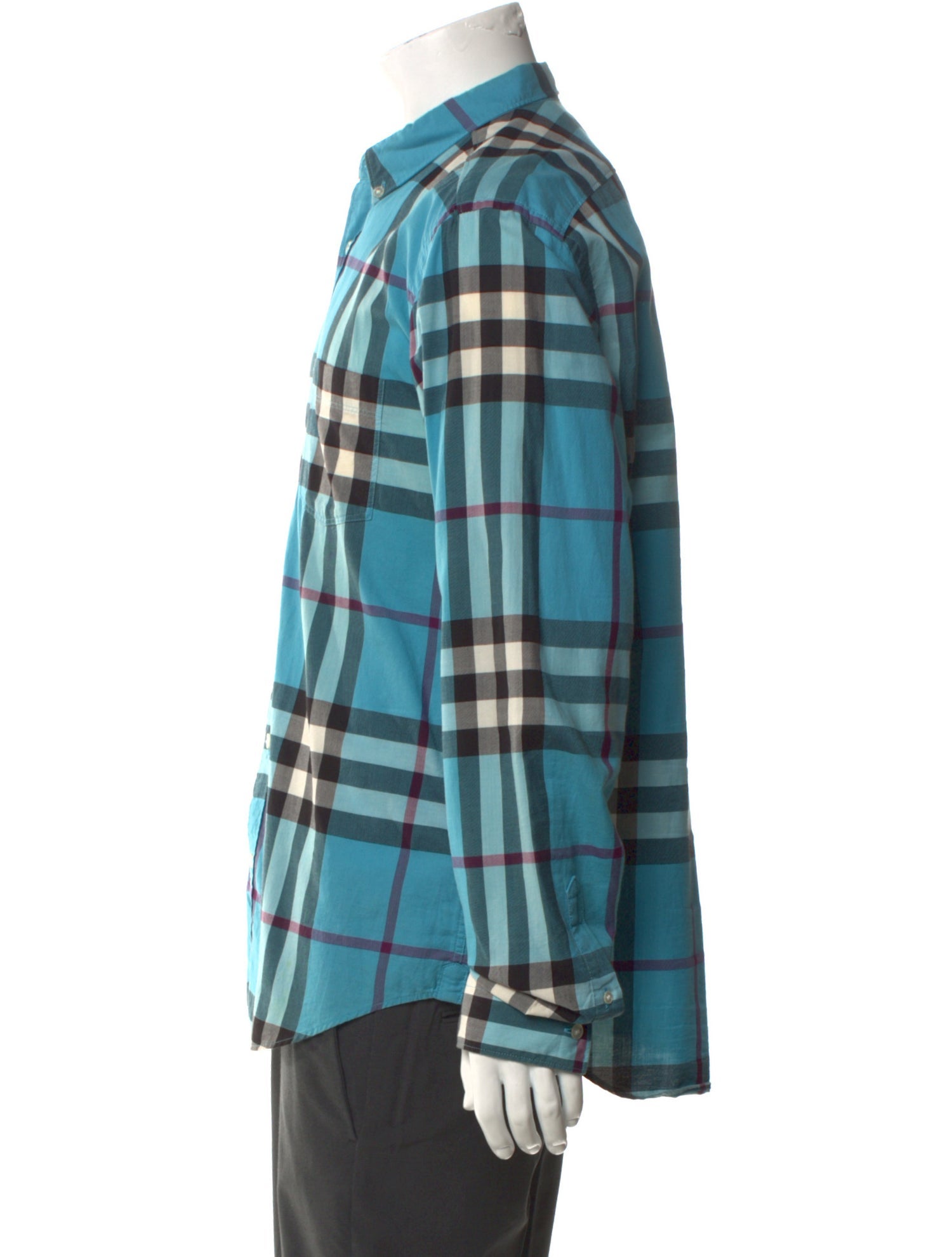 Burberry Exploded Check Pattern Long Sleeve Shirt