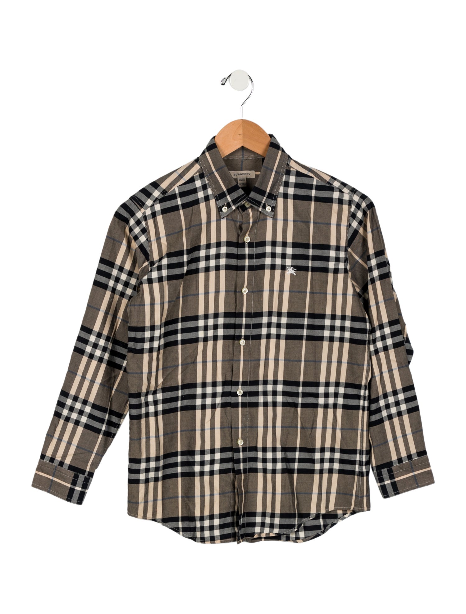 Burberry Kids' Checkprint Button Up Shirt