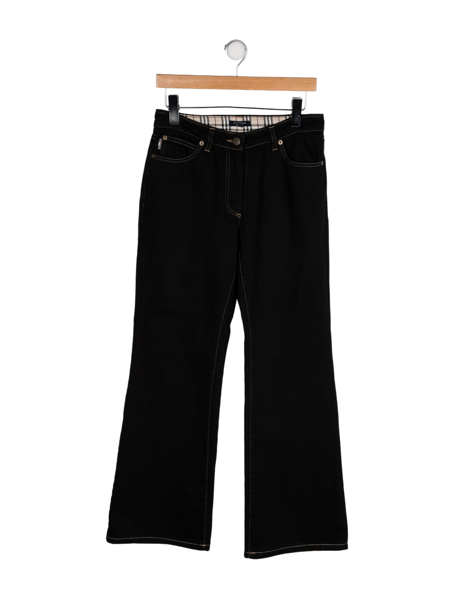 Burberry Mid-Rise Wide Leg Jeans