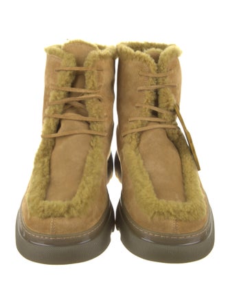 Burberry Suede Lace-Up Boots
