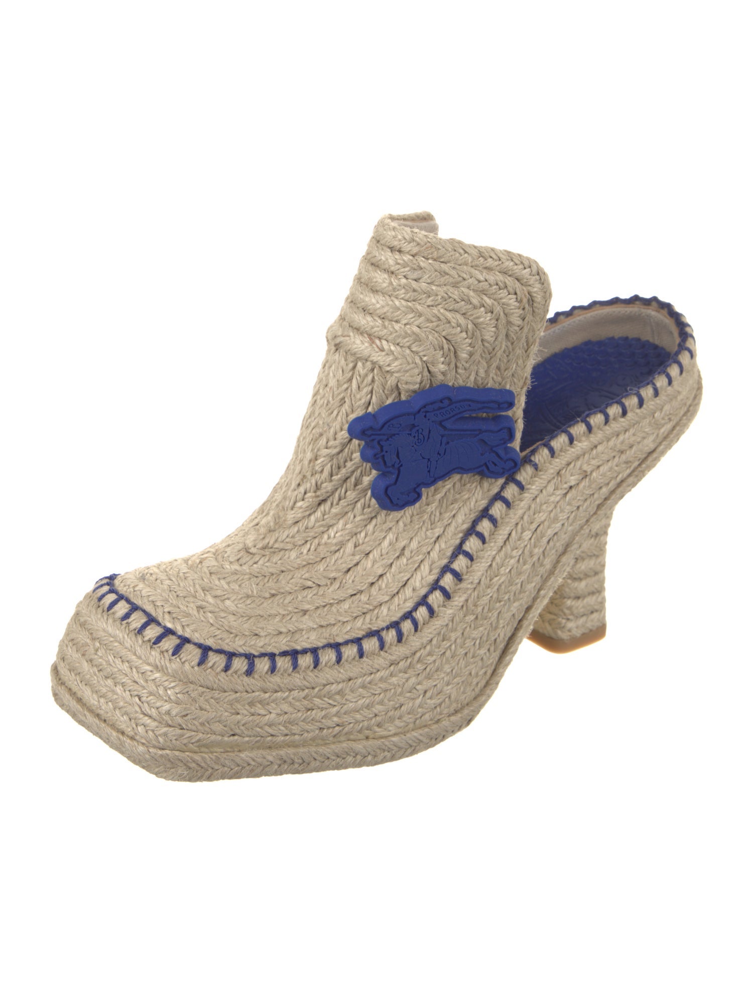 Burberry Raffia Printed Mules