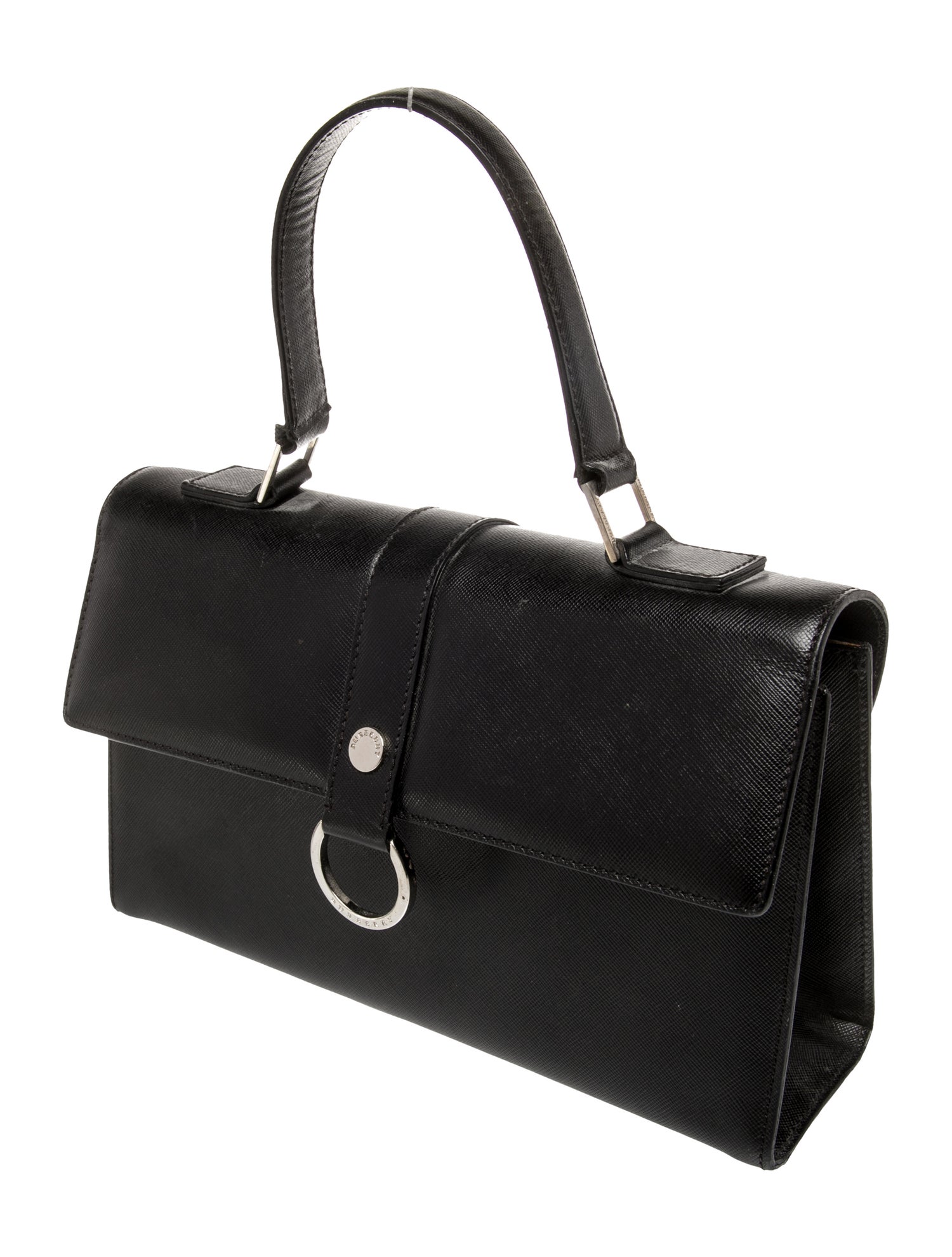 Burberry Leather Top Handle Bag