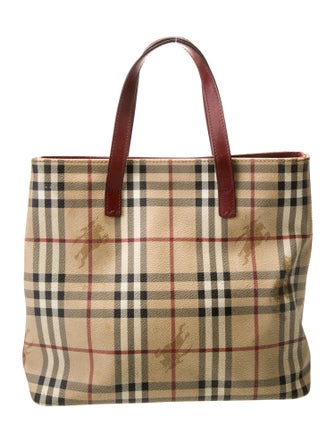 Burberry Haymarket Check Top Handle Bag
