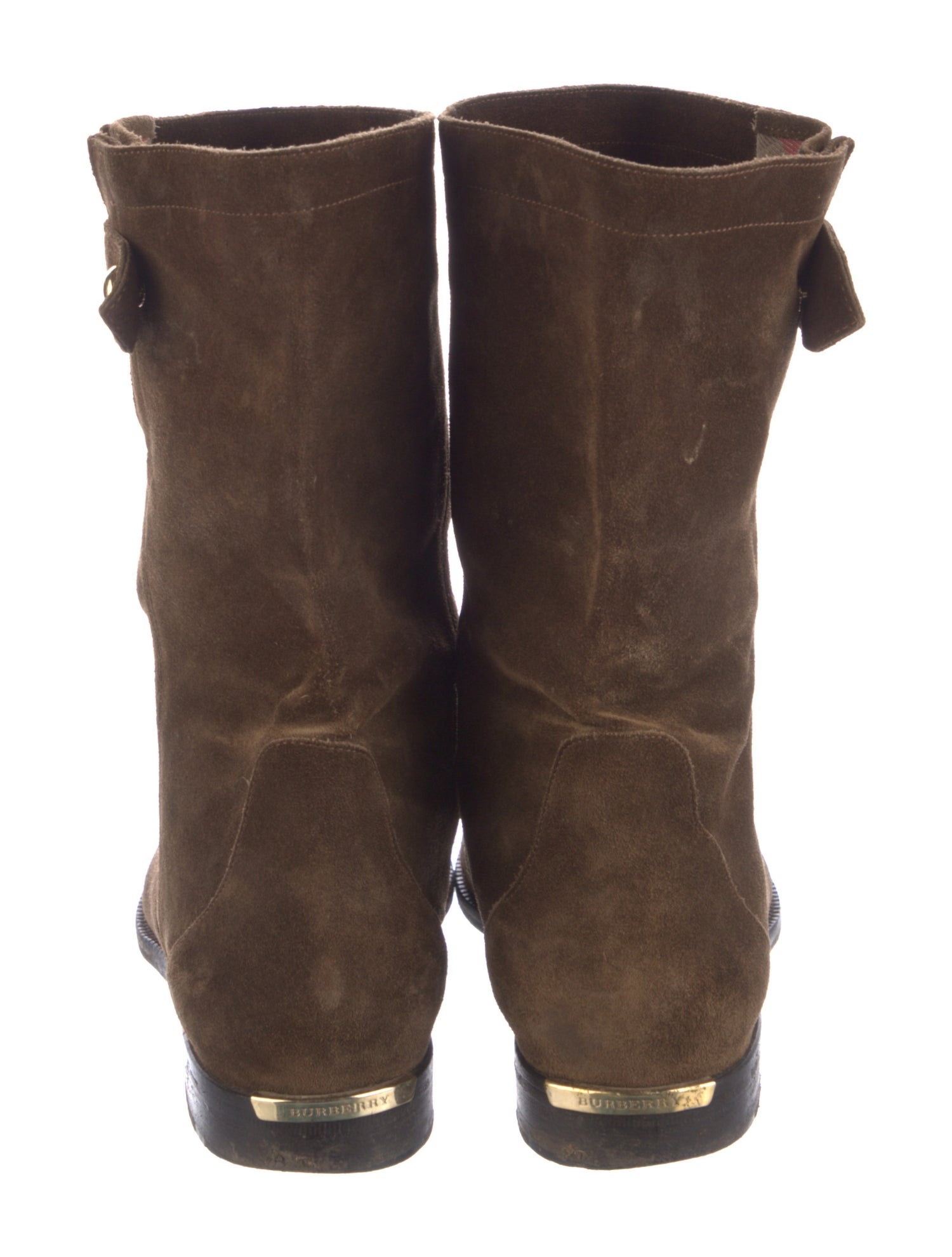 Burberry Suede Moto Boots