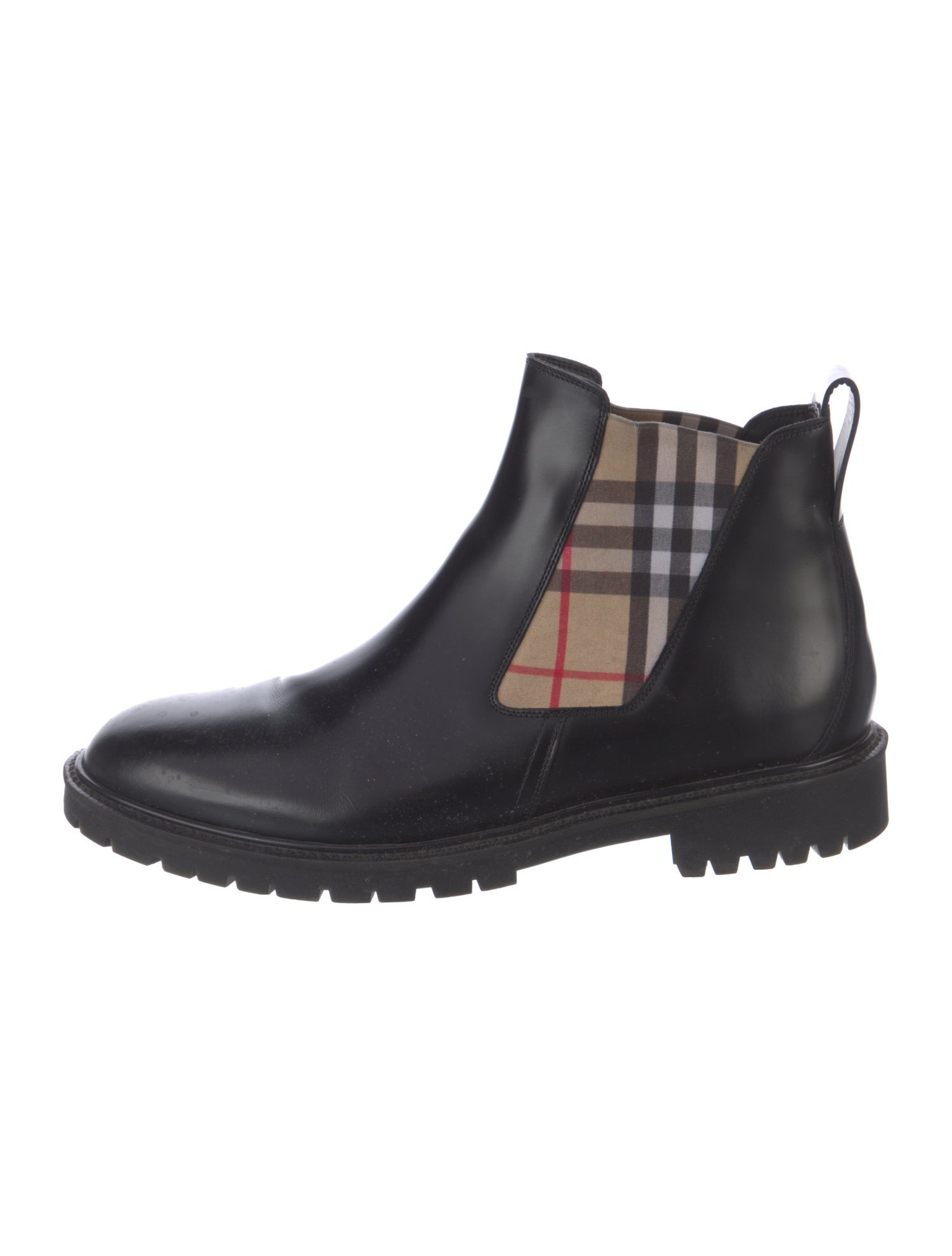 Burberry Allostock House Check Pattern Chelsea Boots