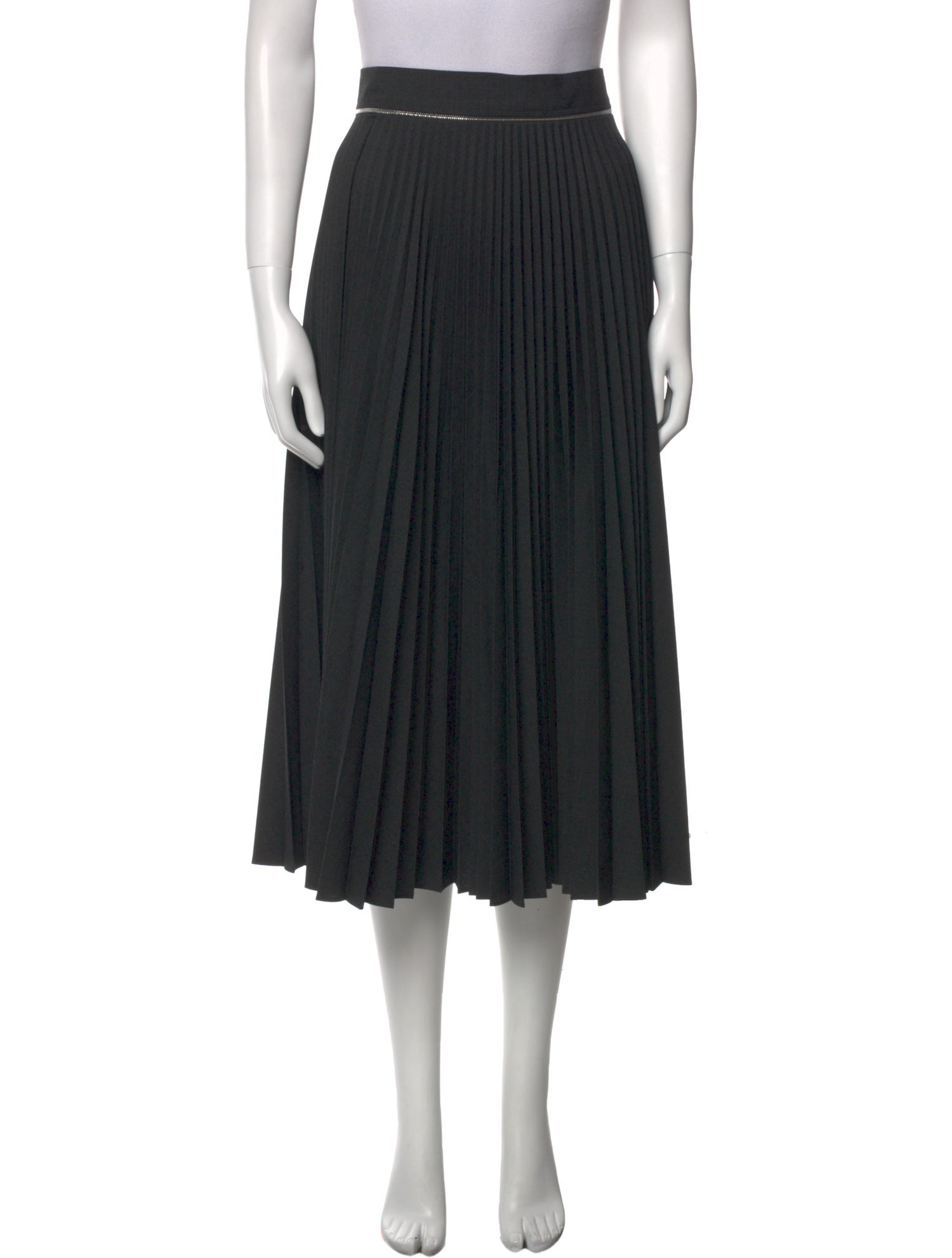 Burberry Wool Midi Length Skirt