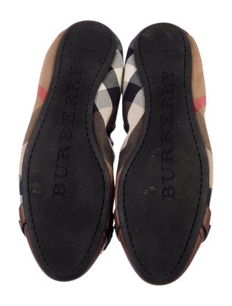 Burberry Nova Check Pattern Canvas Ballet Flats