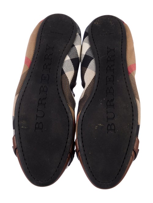 Burberry Nova Check Pattern Canvas Ballet Flats
