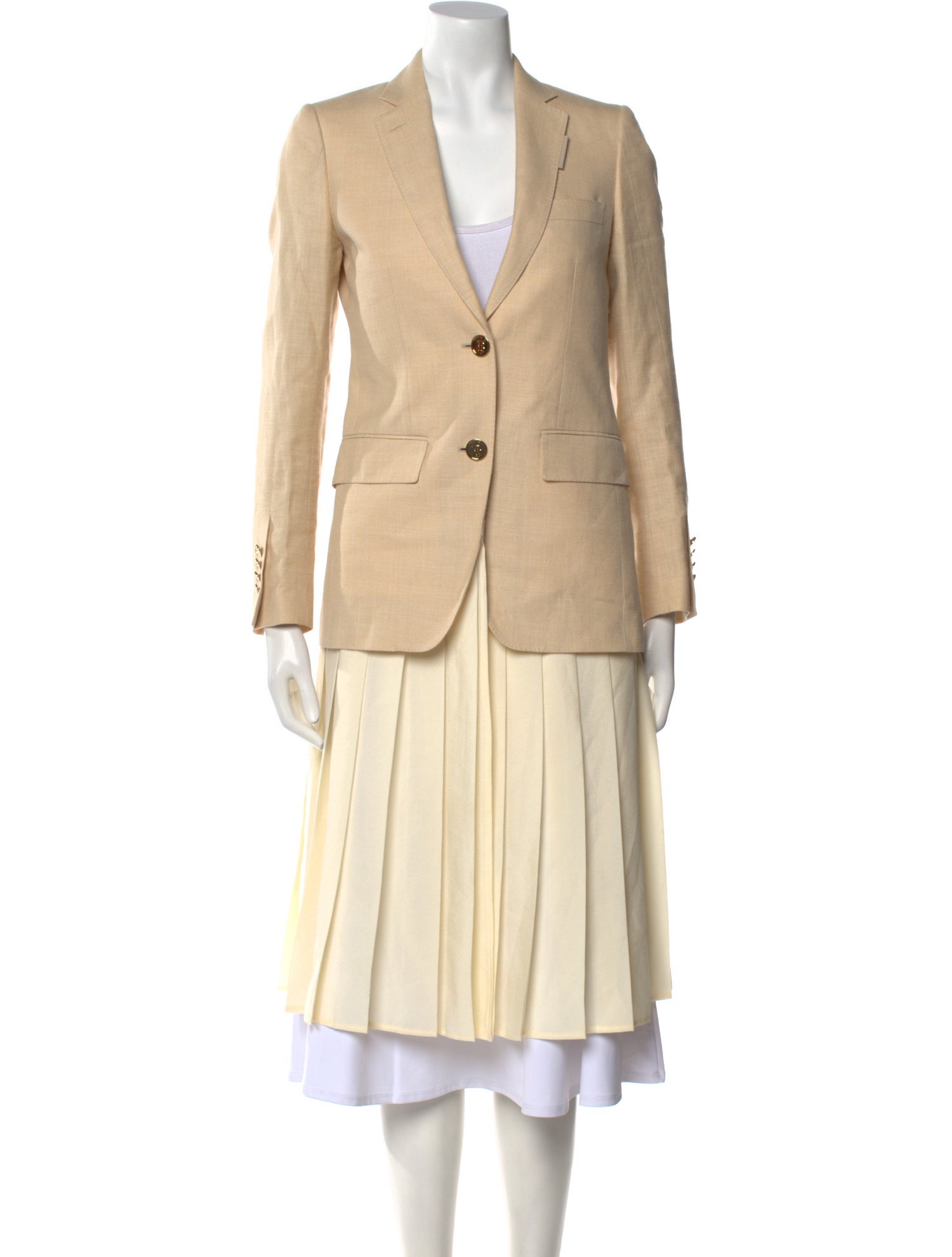 Burberry Wool Midi Length Dress