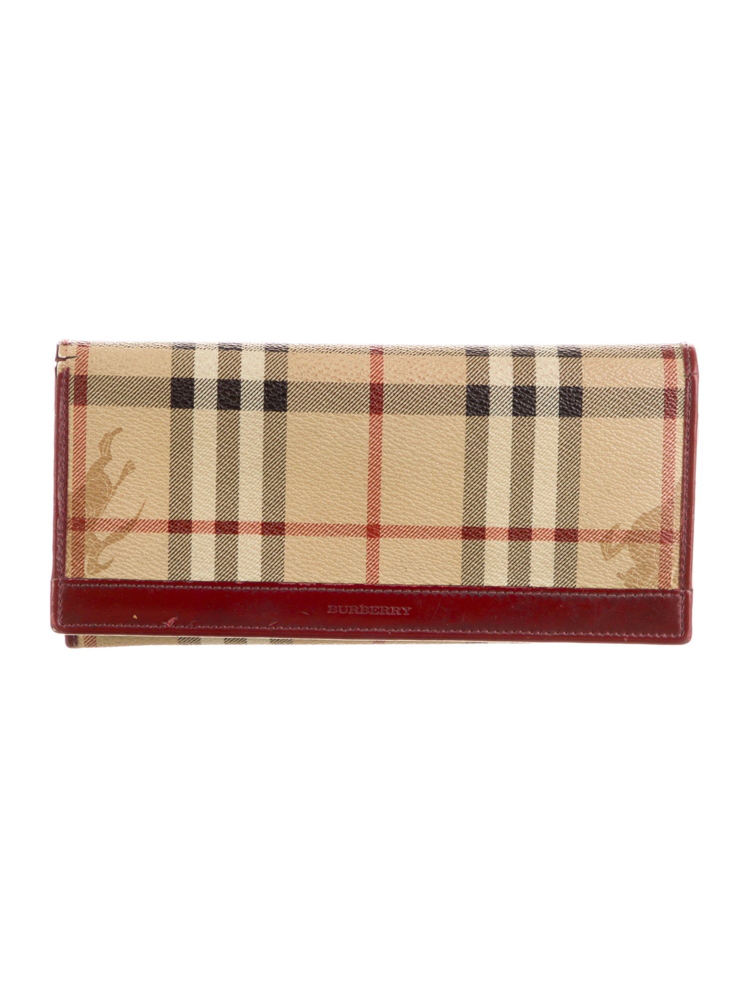 Burberry London Haymarket Check Pattern Printed Continental Wallet