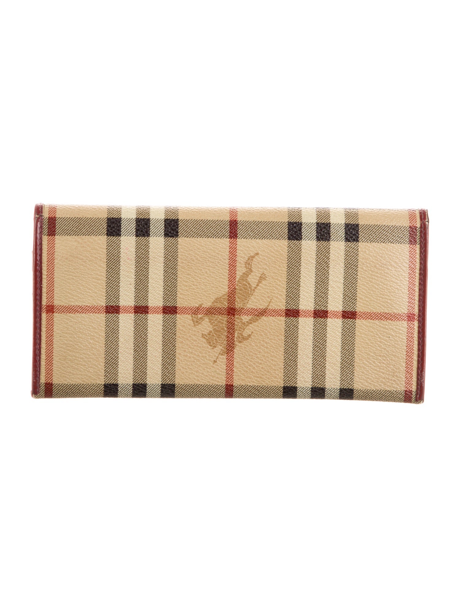 Burberry London Haymarket Check Pattern Printed Continental Wallet