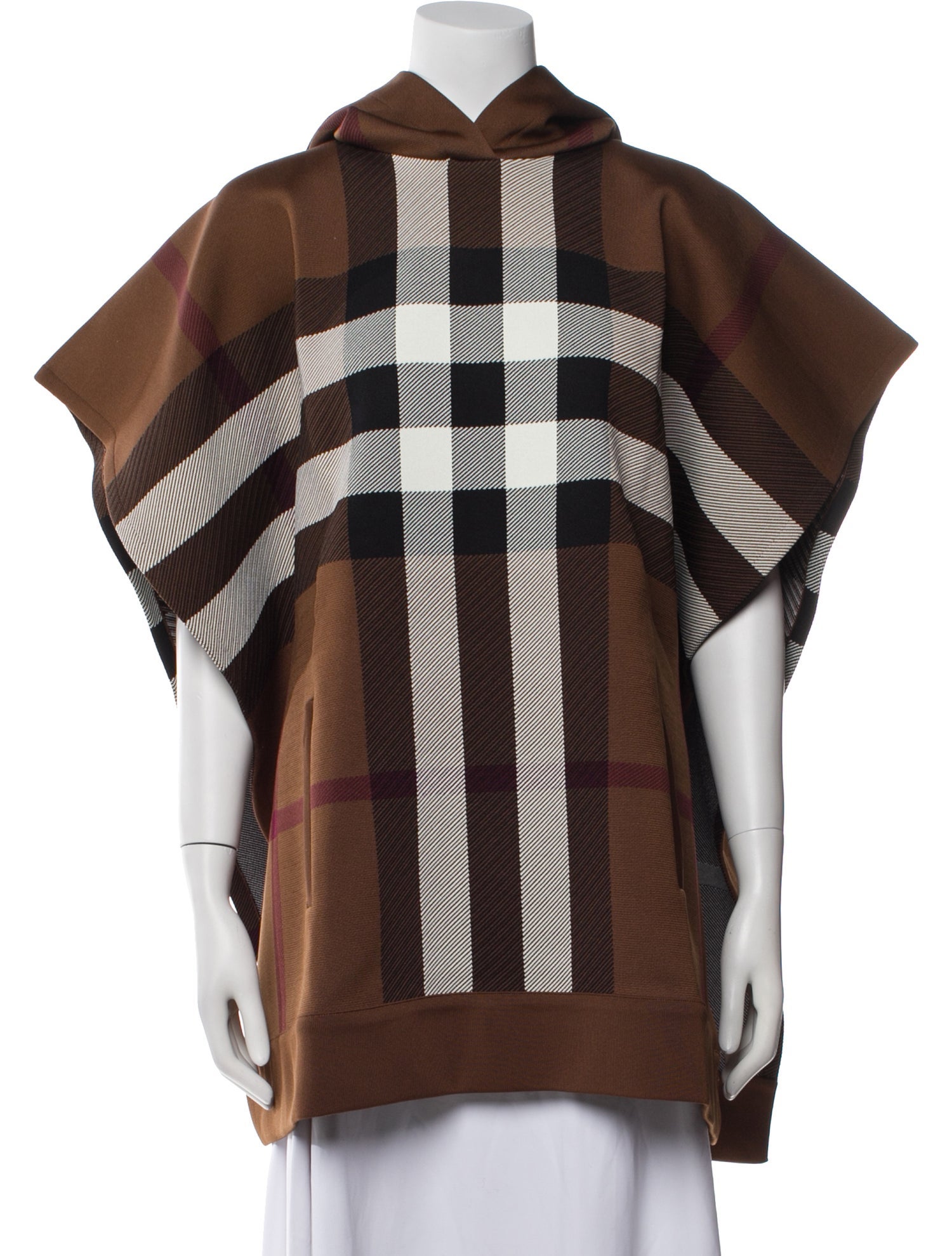 Burberry Plaid Print Mock Neck Sweater