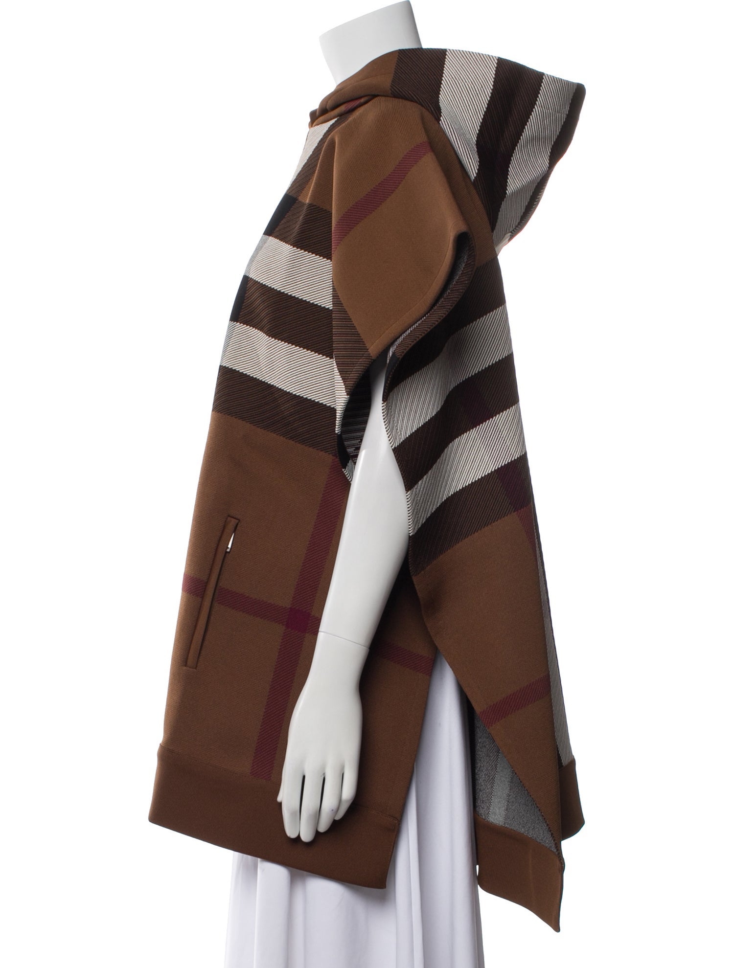 Burberry Plaid Print Mock Neck Sweater