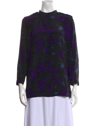 Burberry Silk Floral Print Blouse