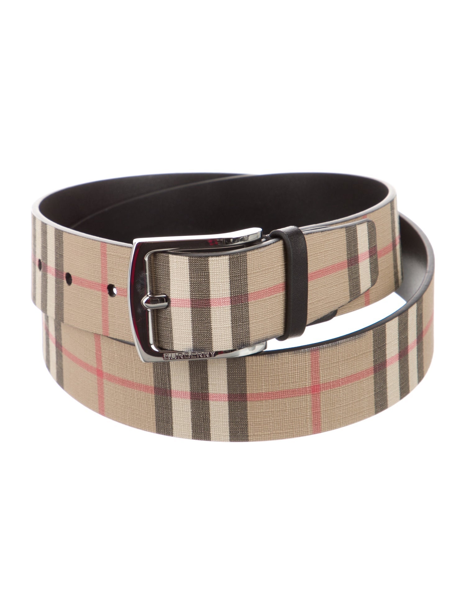 Burberry House Check Pattern Leather Belt w/ Tags
