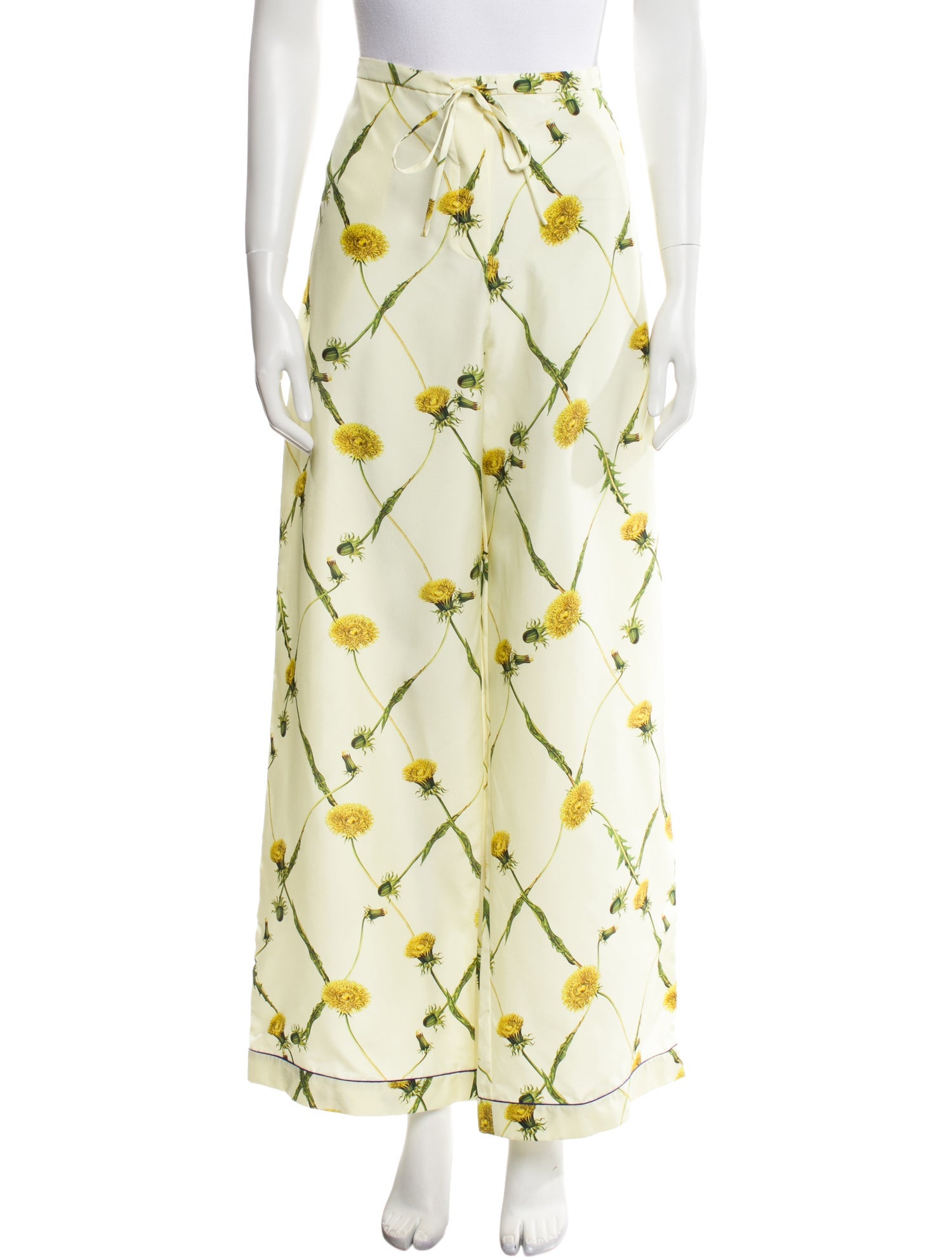 Burberry Silk Wide Leg Pants w/ Tags