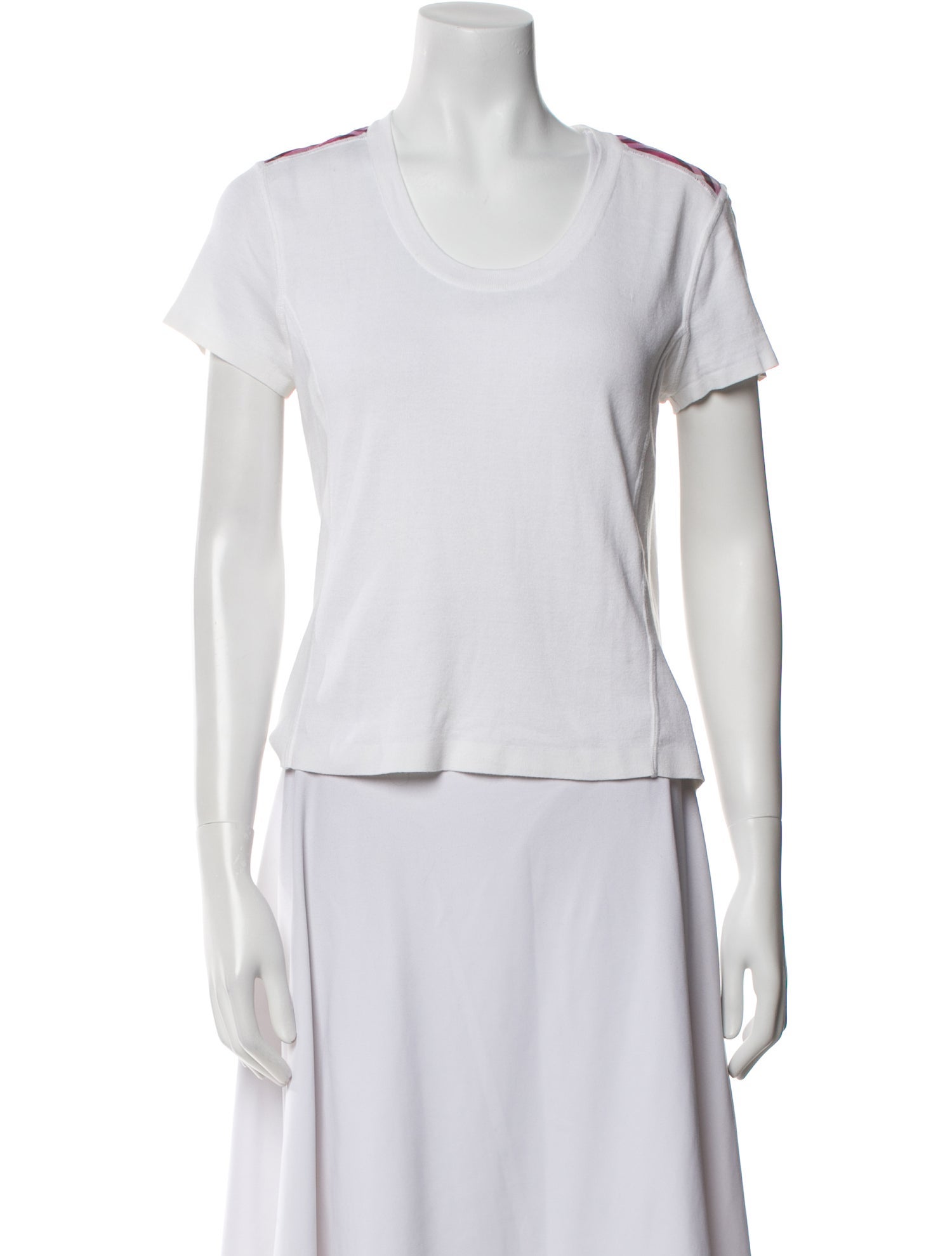 Burberry Scoop Neck Short Sleeve T-Shirt