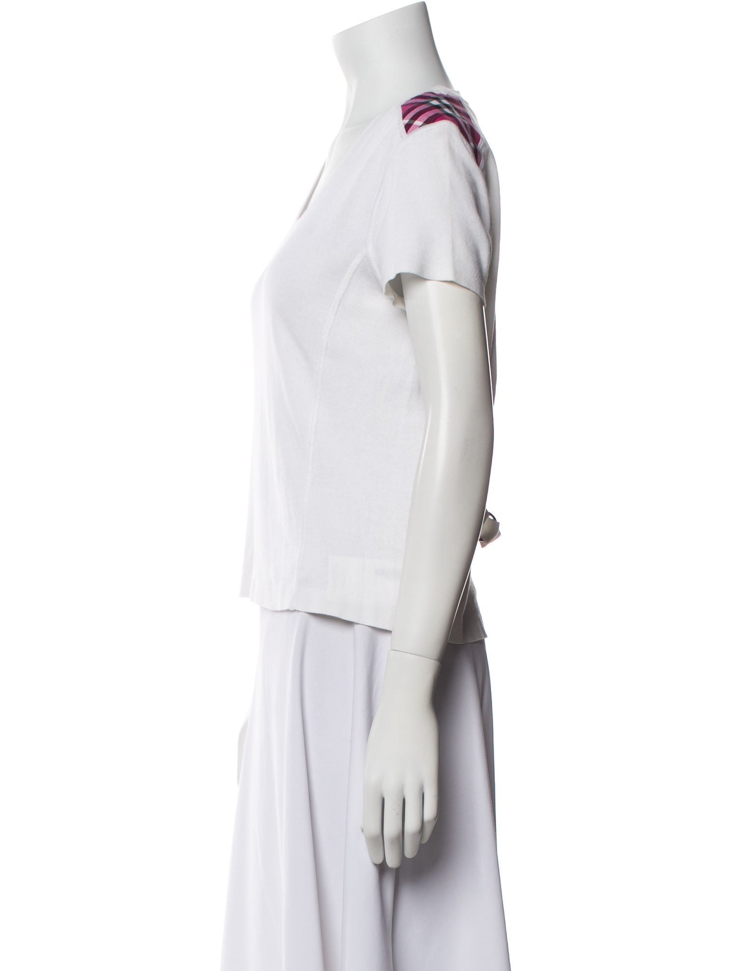 Burberry Scoop Neck Short Sleeve T-Shirt