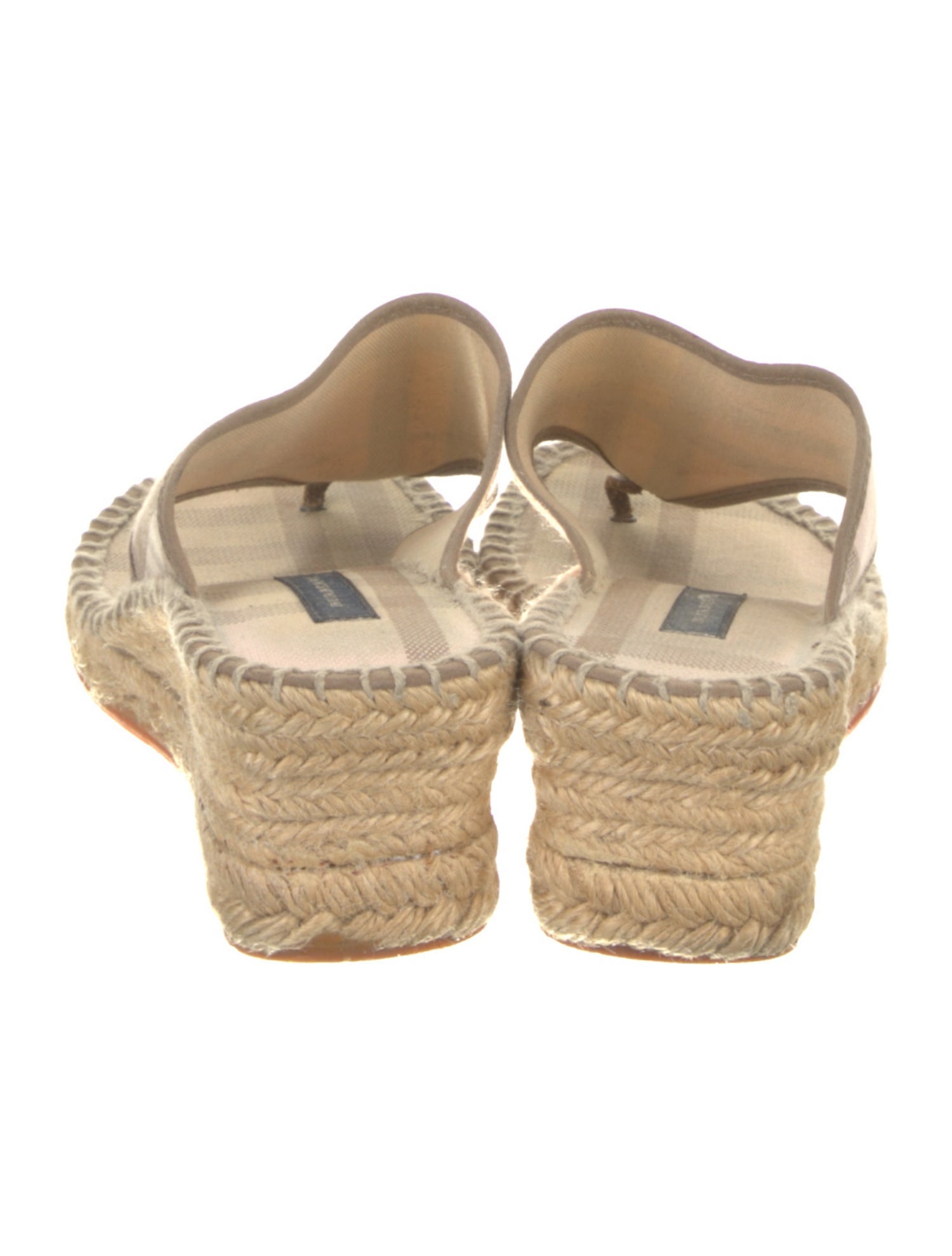 Burberry Nova Check Pattern Canvas Espadrilles
